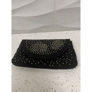 Deux Lux Women's Black Studded Clutch Bag‎ New Without Tags